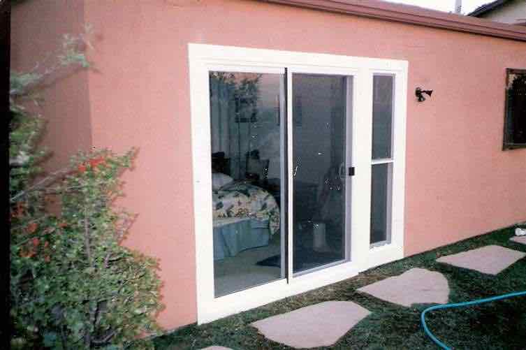 Custom Built Decorative Windows Vinyl Patio Door Huntington Beach